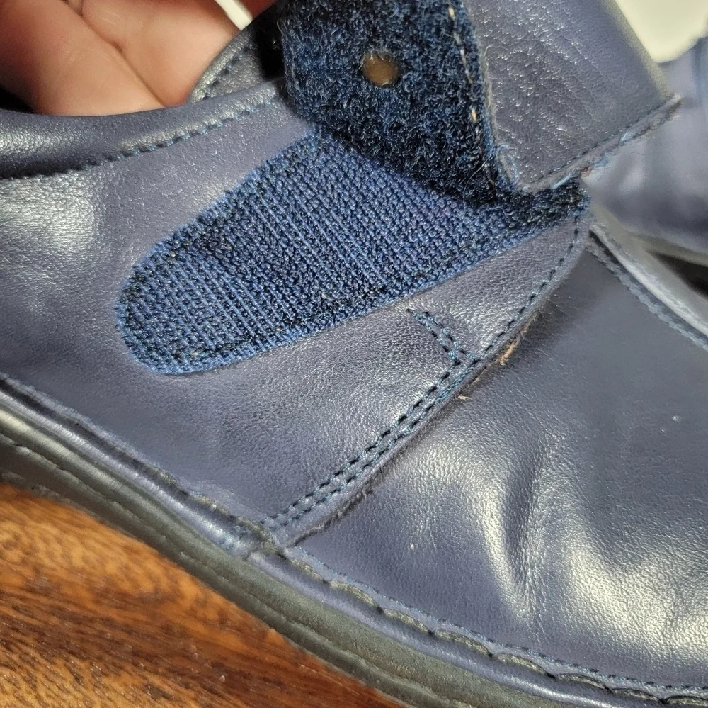 Spring Step Kaminia Blue Leather Shoes Loafers Flats Monk Strap Size 38